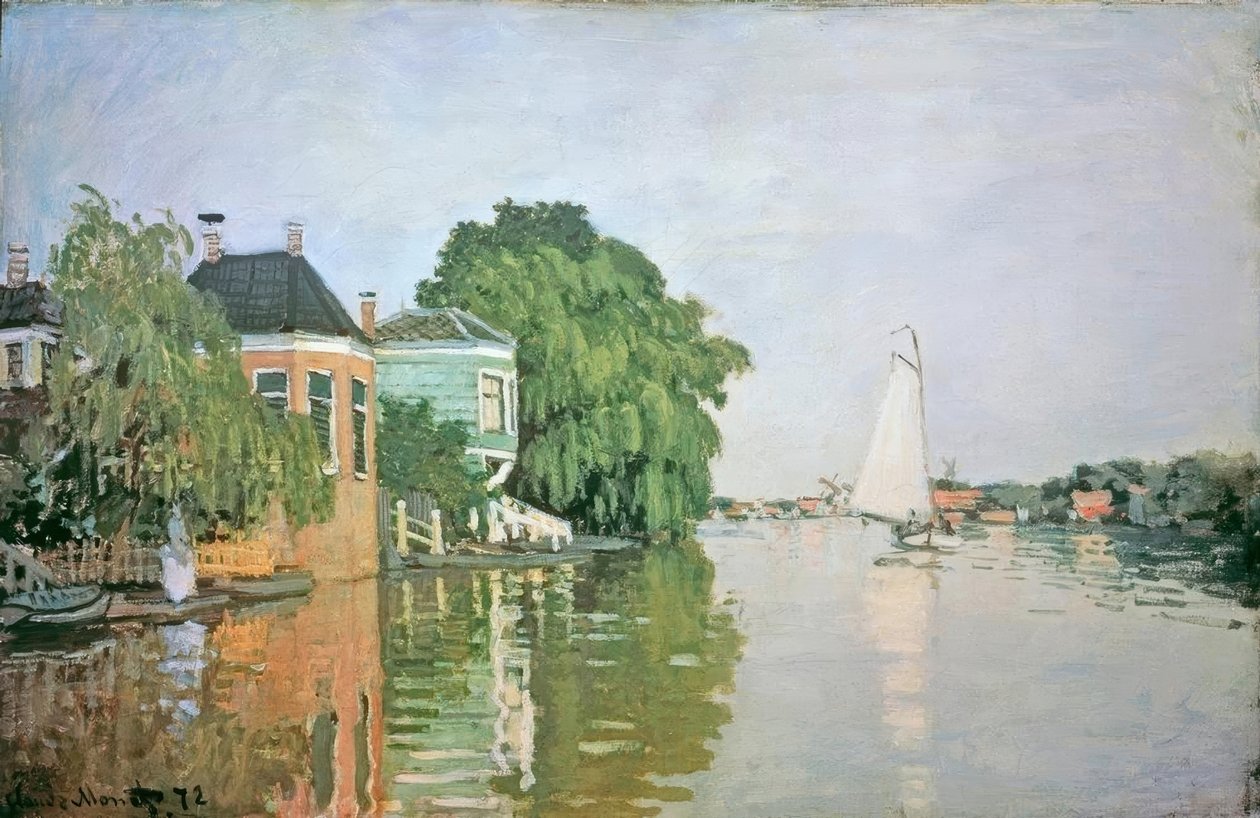 Landschap bij Zaandam door Claude Monet