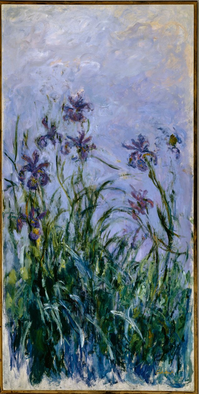 Paarse Irissen door Claude Monet