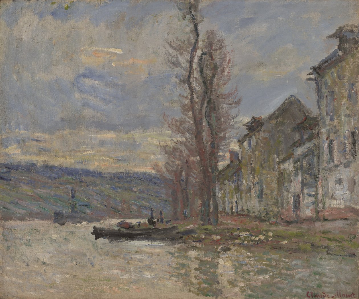 Rivier bij Lavacourt door Claude Monet