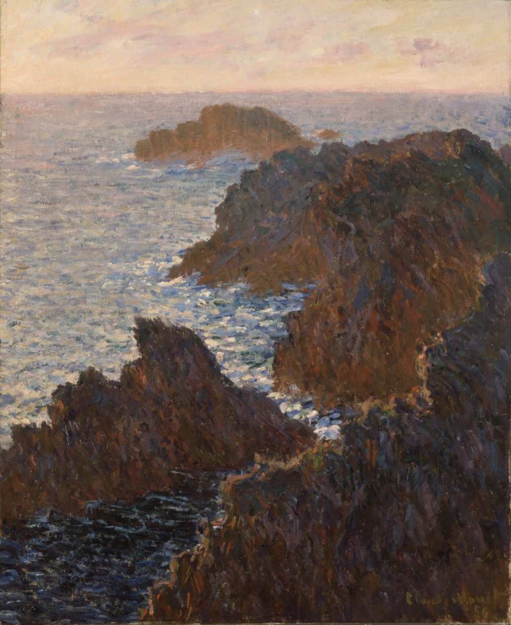 Rotsen bij Belle-Isle, Port-Domois door Claude Monet
