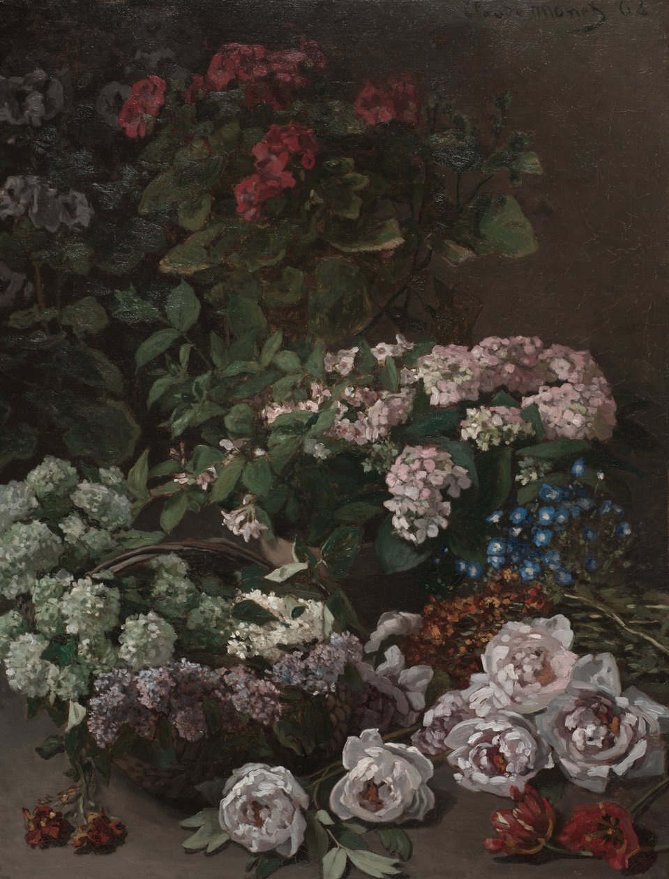 Lentebloemen door Claude Monet