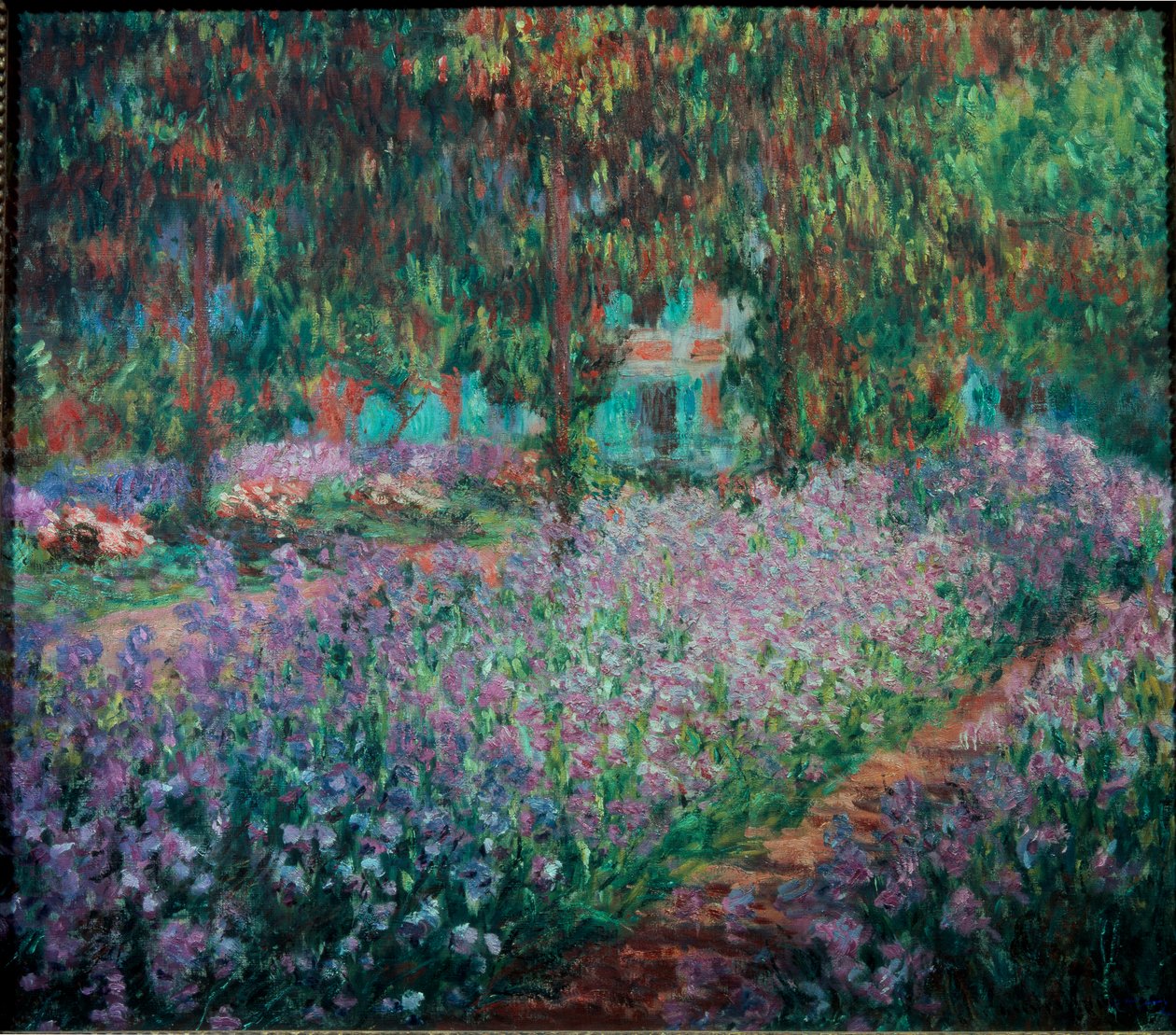 De tuin van de kunstenaar in Giverny door Claude Monet