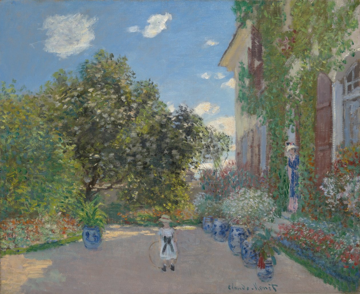 Het huis van de kunstenaar in Argenteuil door Claude Monet