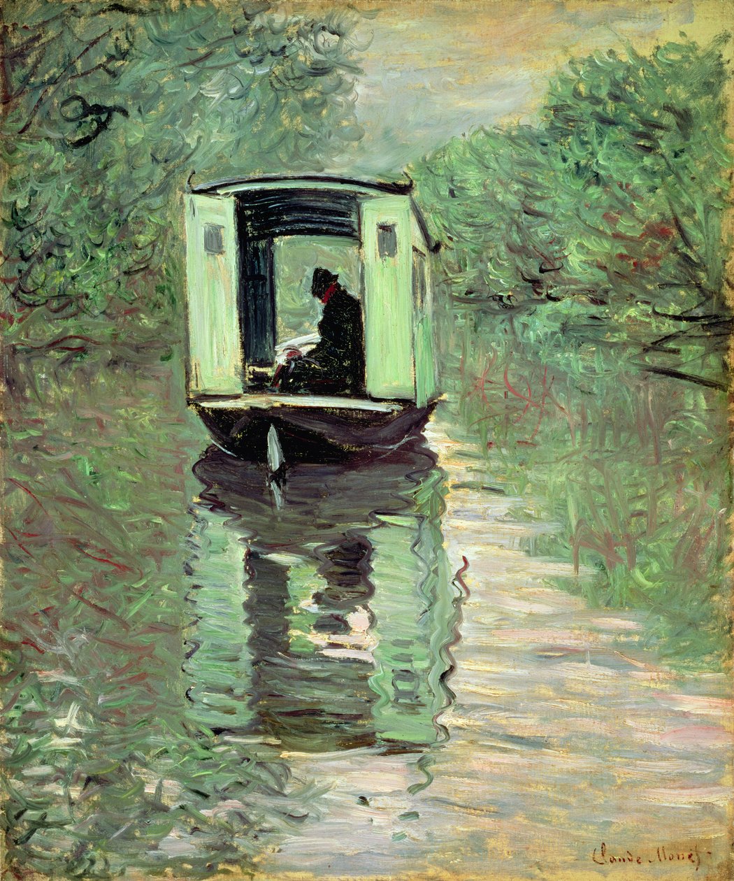 De bootstudio, 1876 door Claude Monet