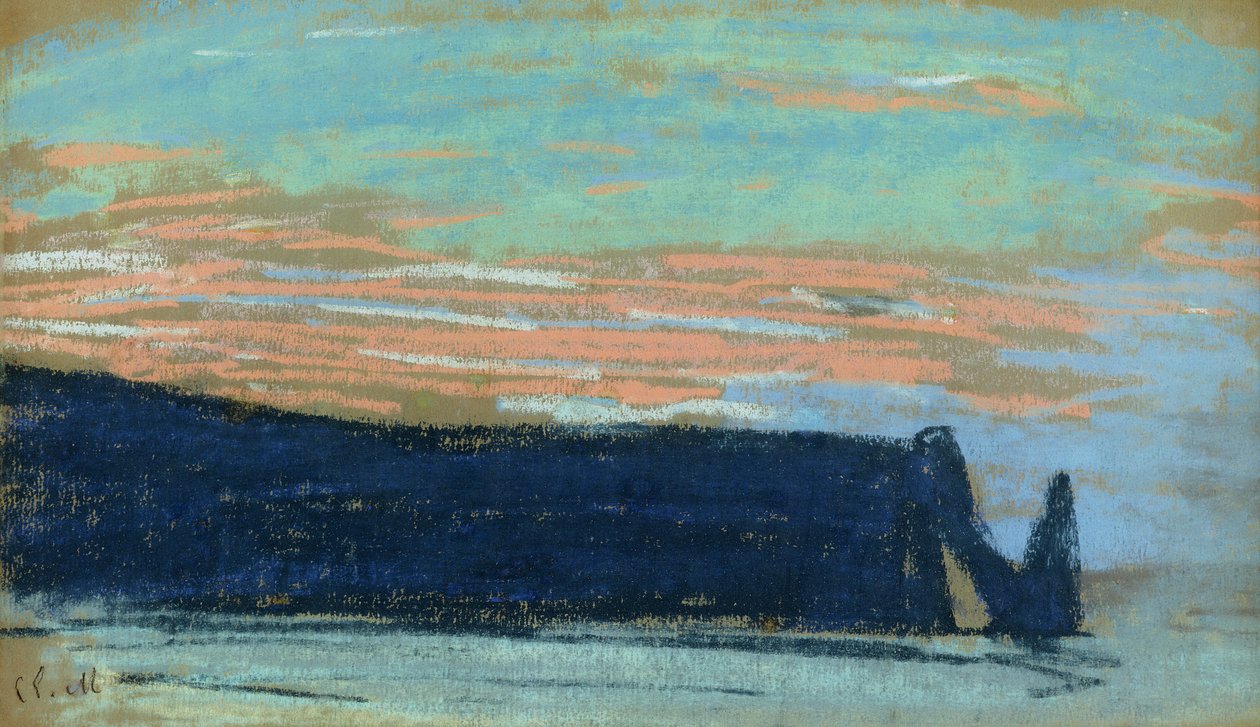 De klif bij Etretat, c.1885 door Claude Monet