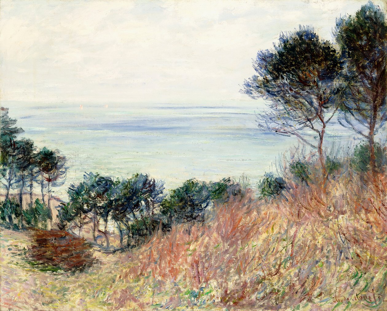 De kust van Varengeville, 1882 door Claude Monet