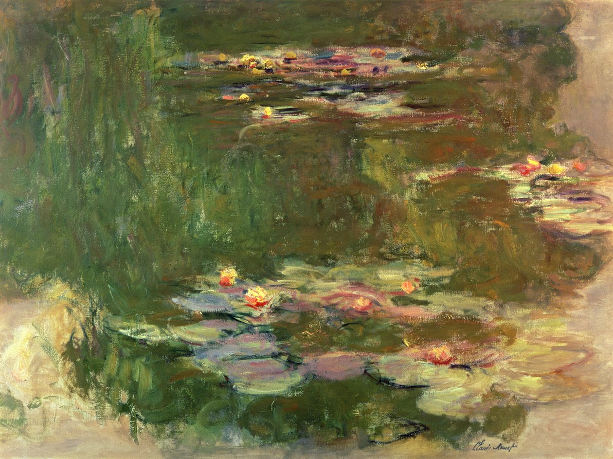 De Waterlelievijver, ca. 1917 door Claude Monet