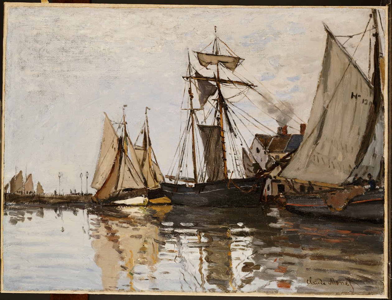 De haven van Honfleur door Claude Monet