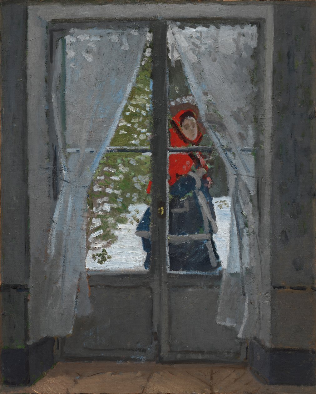 De rode sjaal door Claude Monet