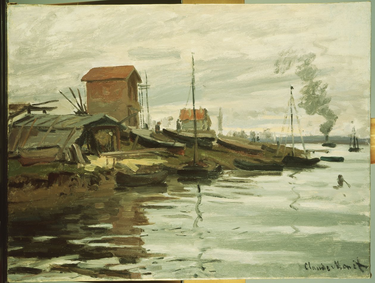 De Seine bij Petit-Gennevilliers, 1872 door Claude Monet