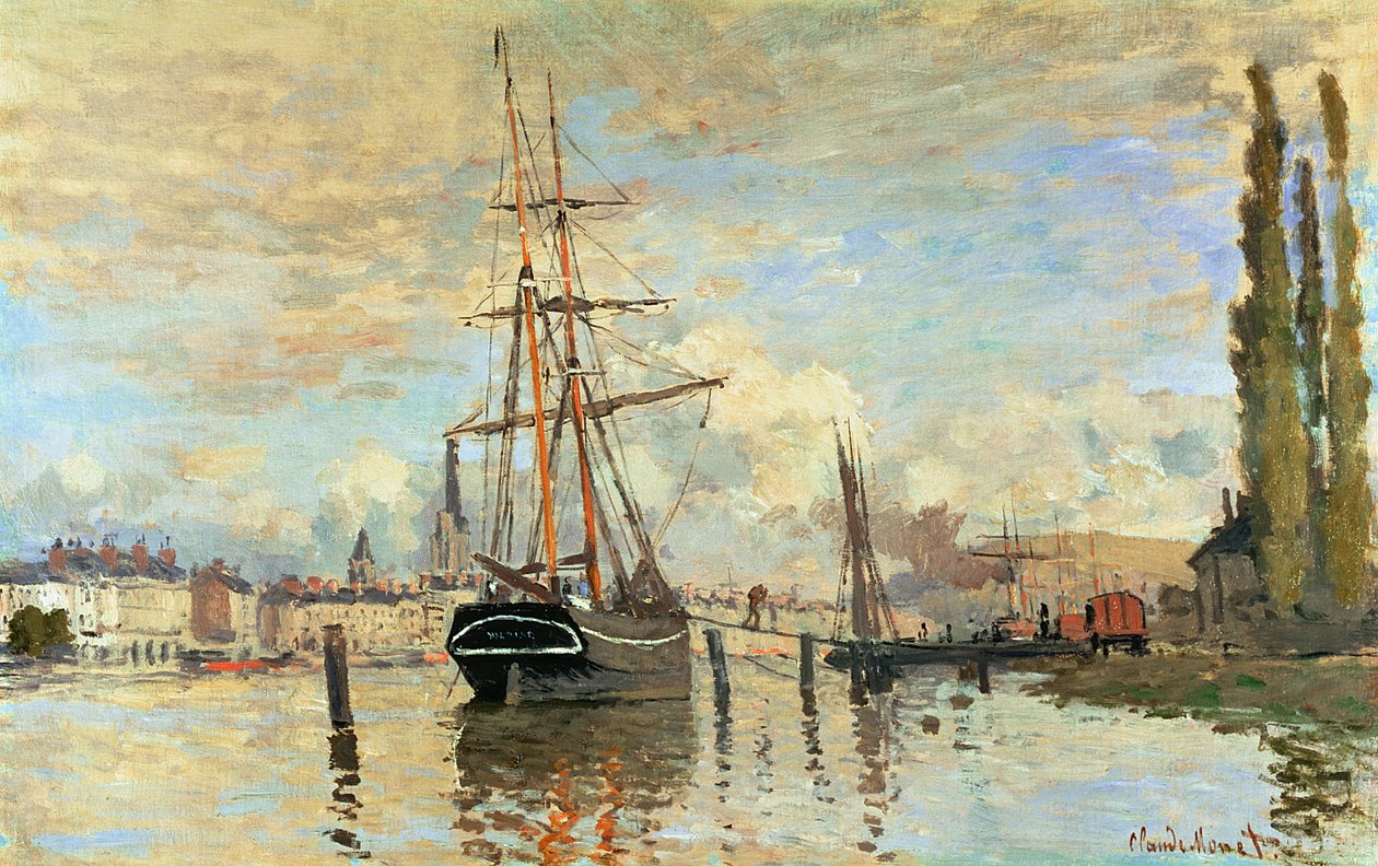 De Seine bij Rouen door Claude Monet