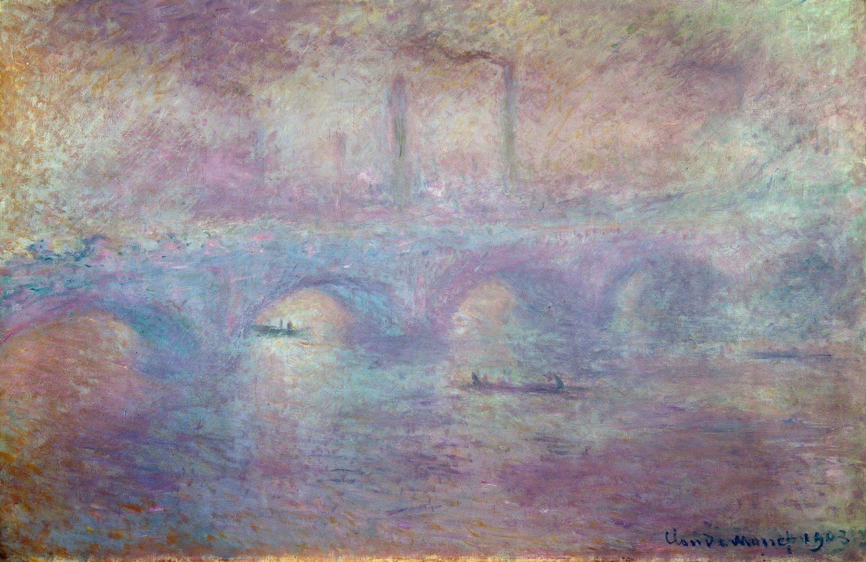 De Waterloo-brug, nevel effect, 1903 door Claude Monet