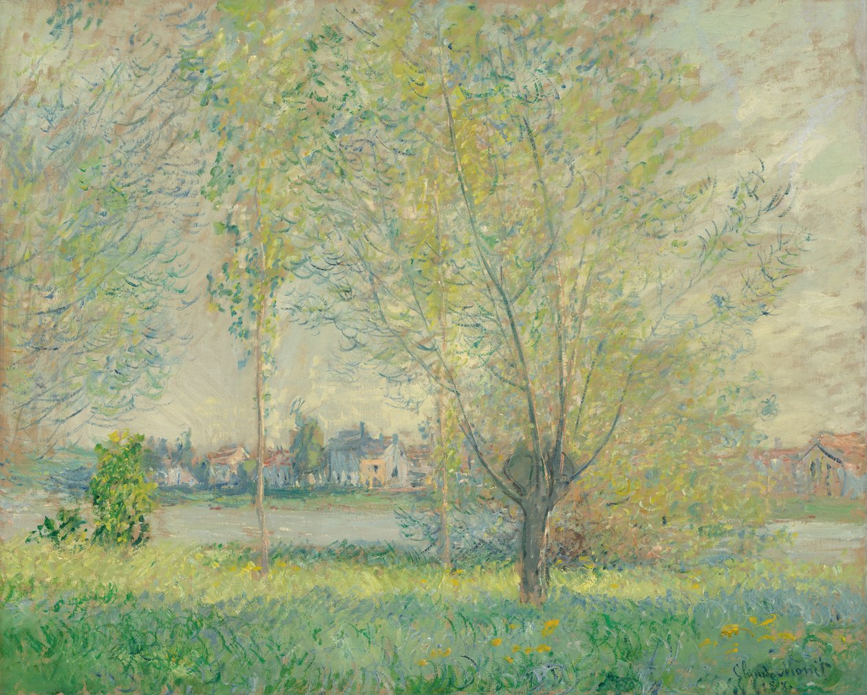 De wilgen, 1880 door Claude Monet