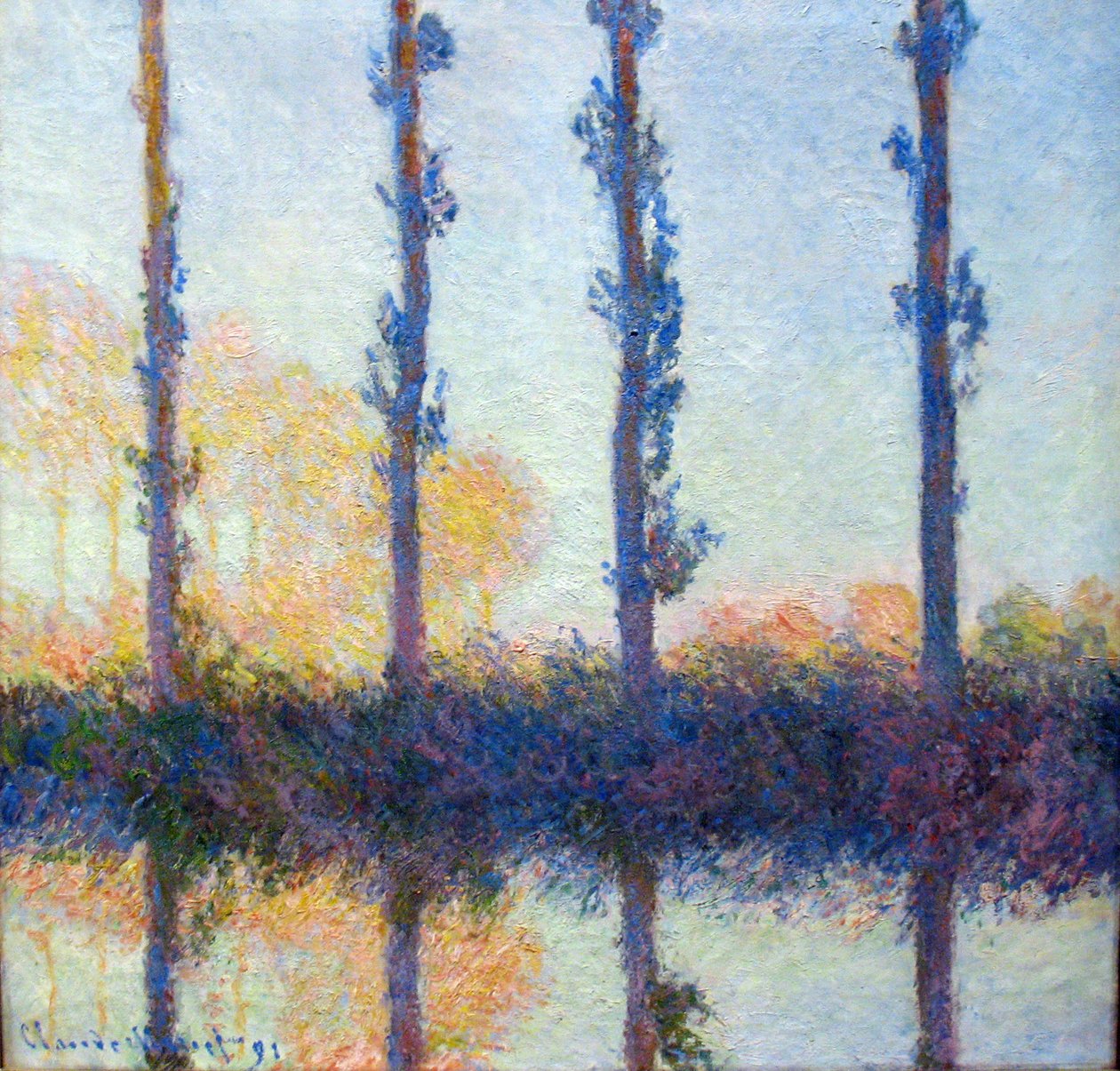 De Vier Bomen door Claude Monet