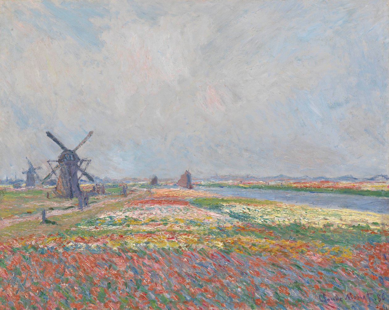 Tulpenvelden bij Den Haag door Claude Monet
