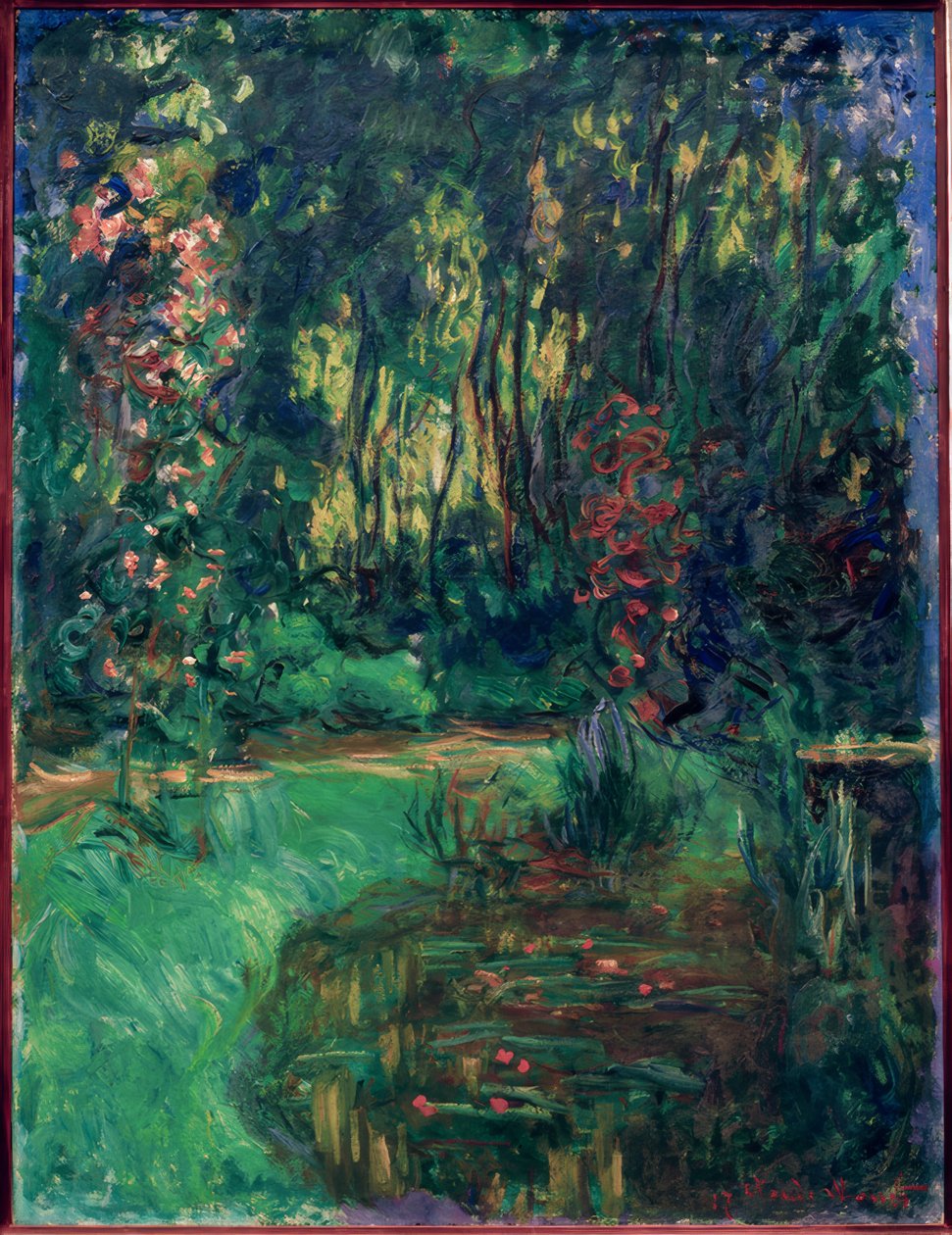 Een hoek van de vijver van Giverny door Claude Monet