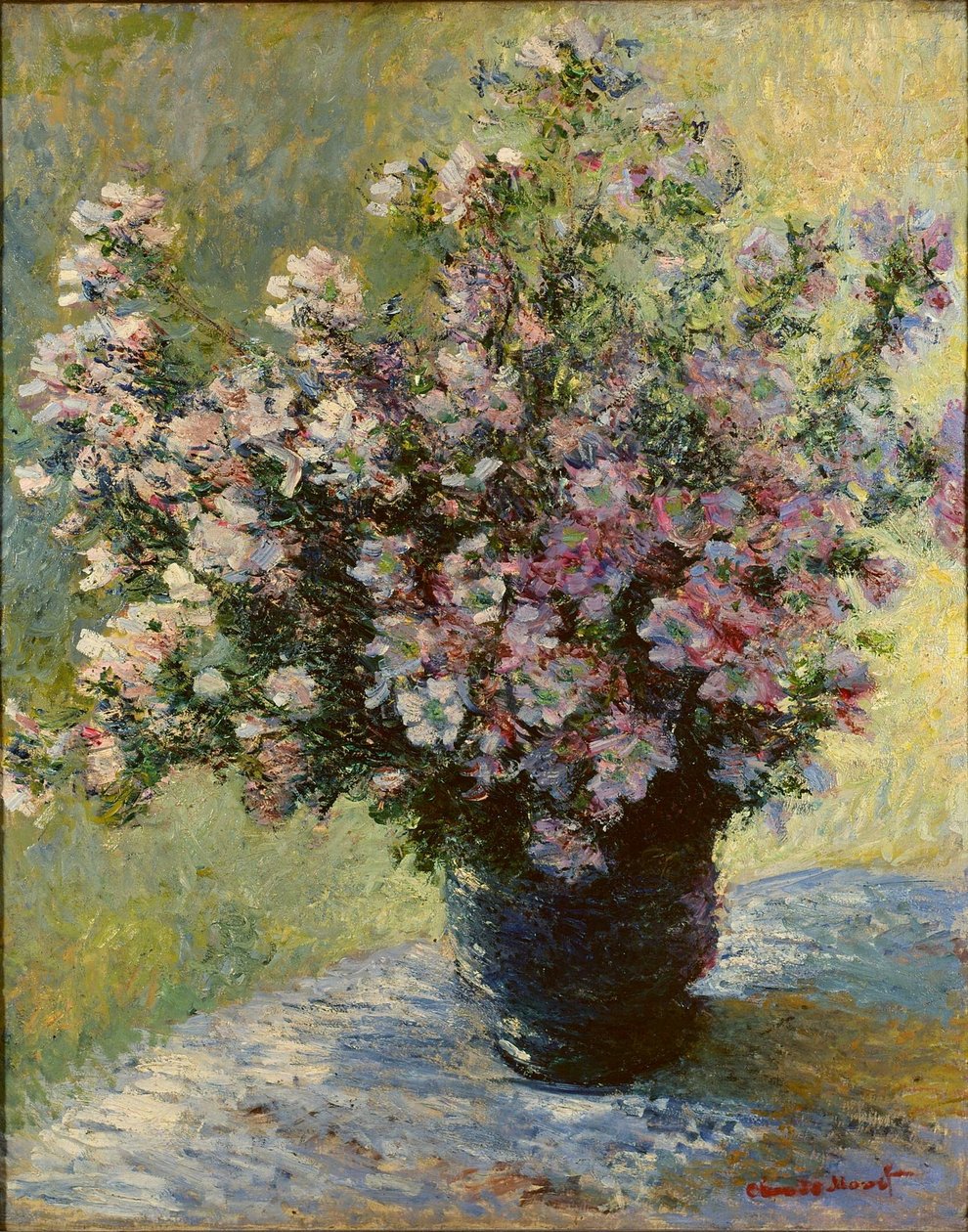 Vaas met Bloemen, ca. 1881-1882 door Claude Monet