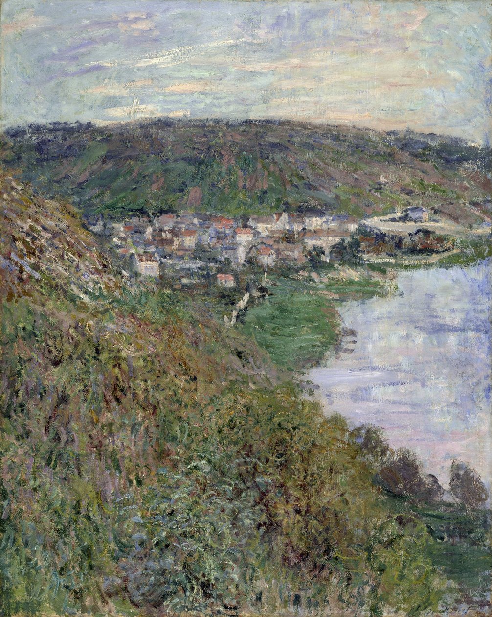 Uitzicht op Vétheuil door Claude Monet