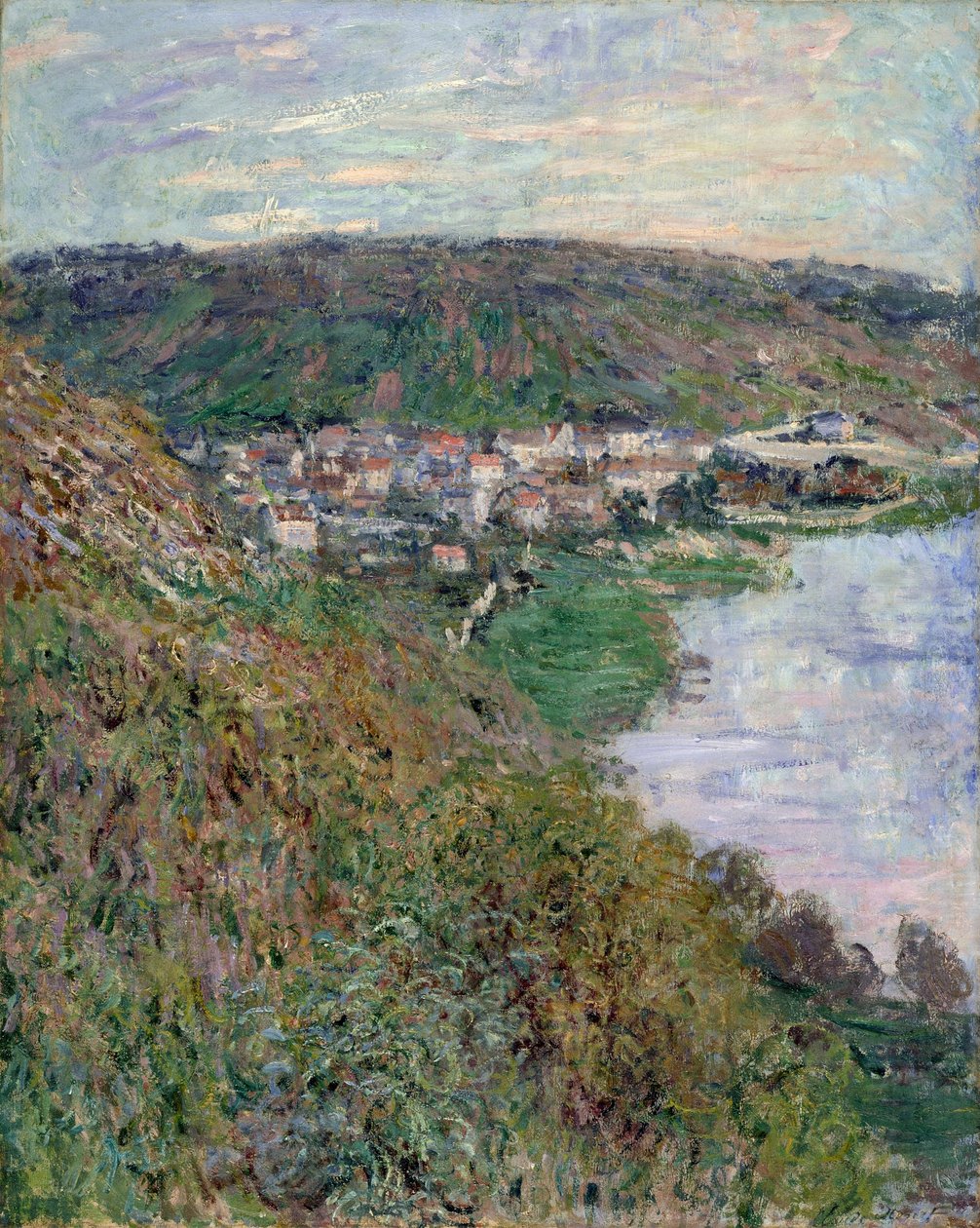 Uitzicht op Vétheuil, 1880 door Claude Monet