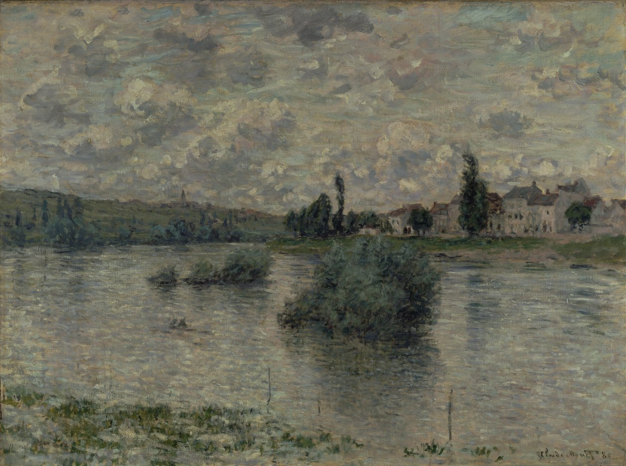 Uitzicht op de Seine, Lavacourt, 1880 door Claude Monet