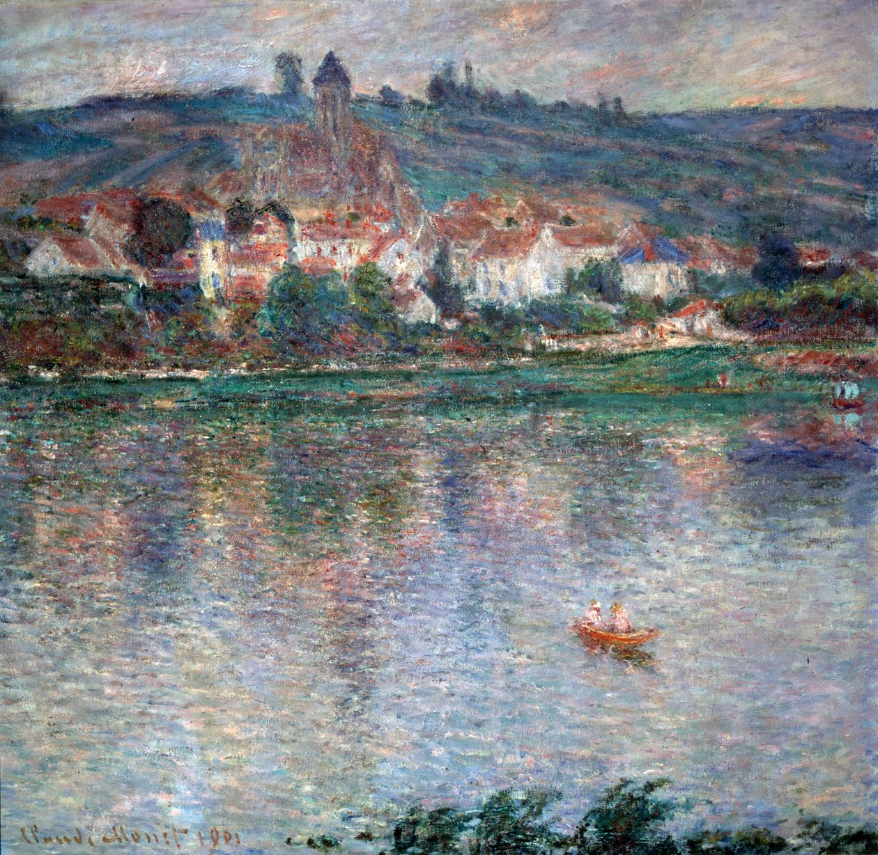 Dorp Vétheuil, 1901 door Claude Monet
