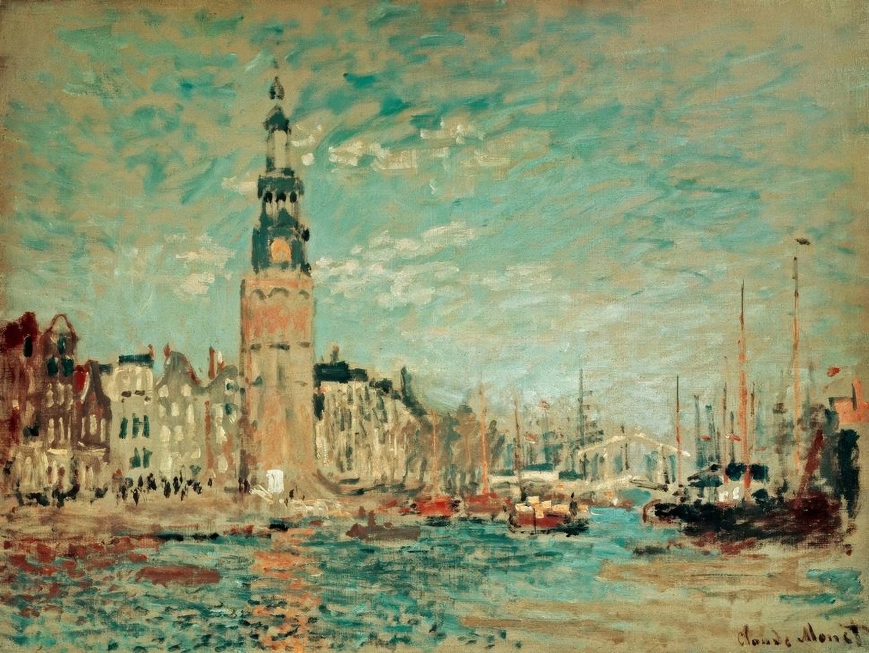 Uitzicht op de Toren Montalban, Amsterdam door Claude Monet