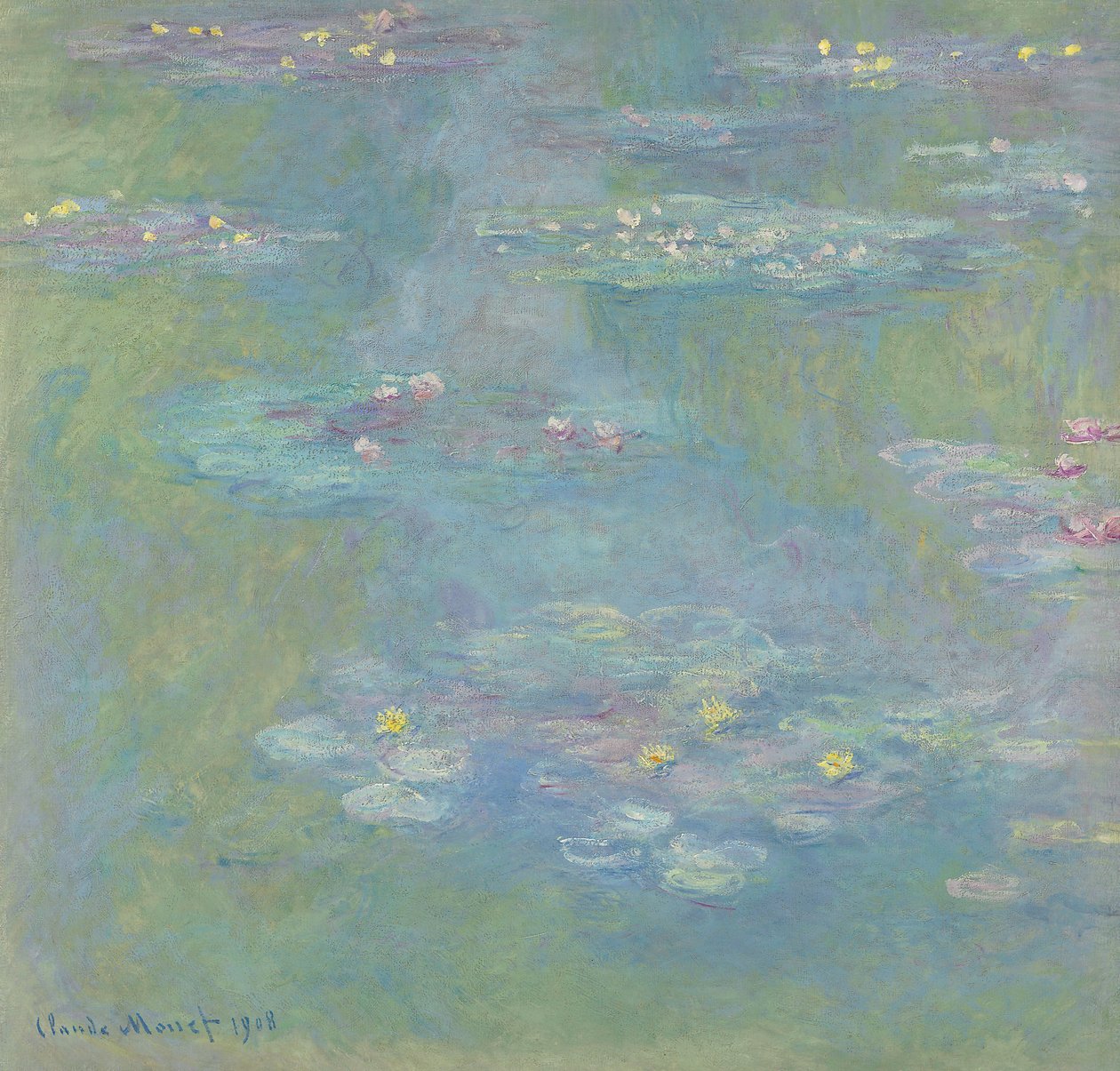 Waterlelies; Nympheas, 1908 door Claude Monet