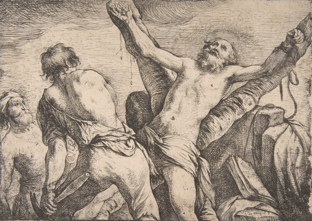 Het martelaarschap van Sint Andreas, 1623 door Claude Vignon