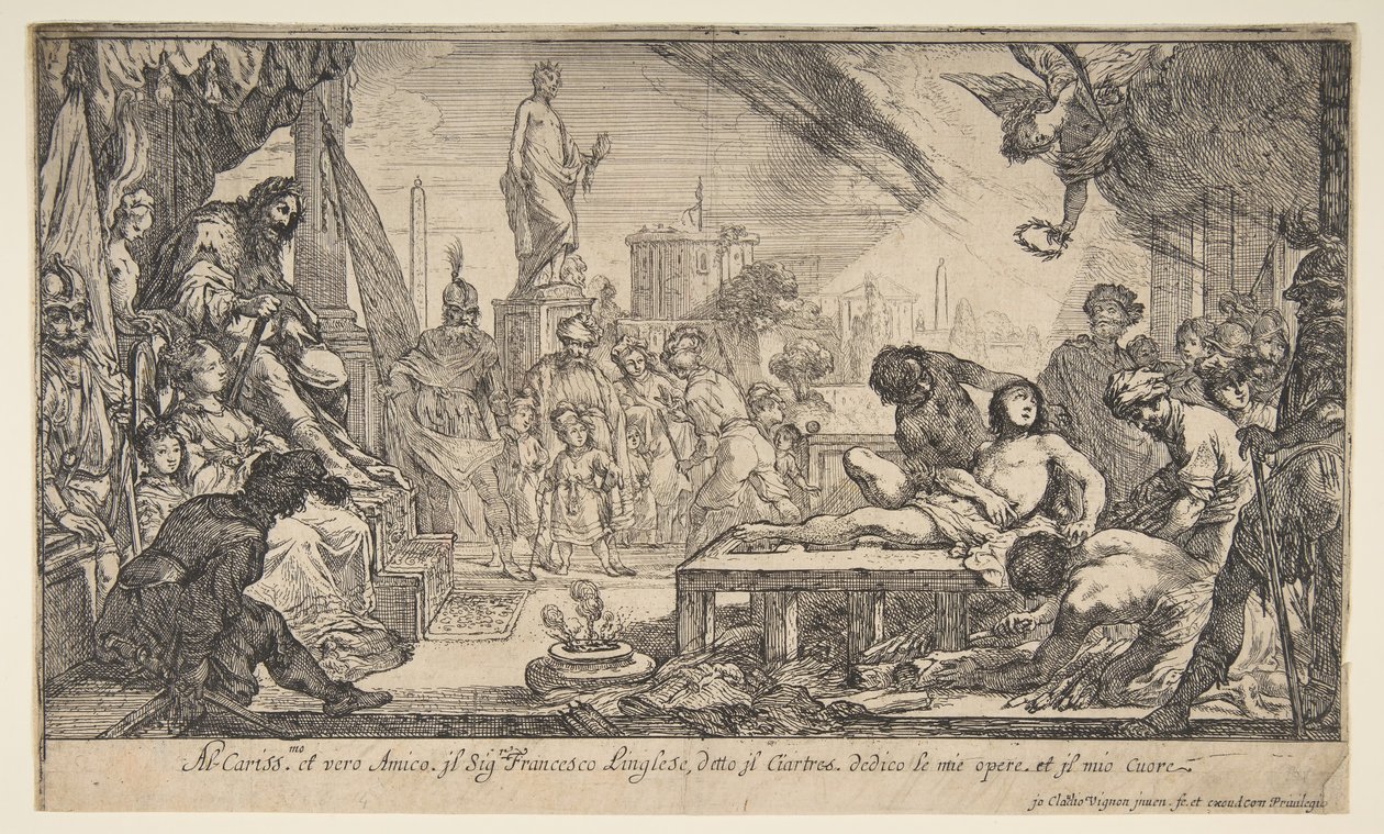 Het Martelaarschap van St. Laurentius, ca. 1627 door Claude Vignon