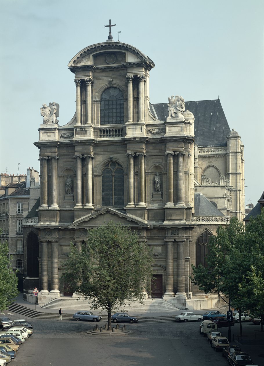 Gevel van de kerk van Saint-Gervais, gebouwd 1616-21 door Clement II Metezeau