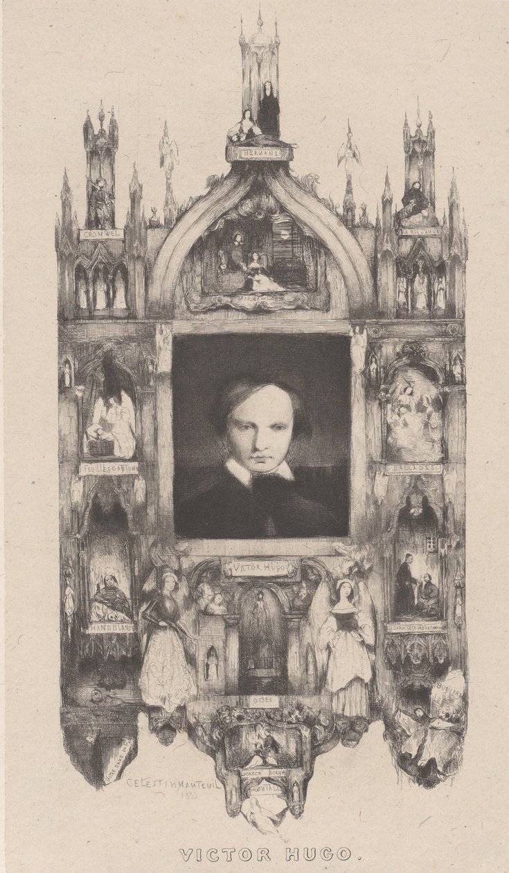 Portret van Victor Hugo door Célestin Nanteuil
