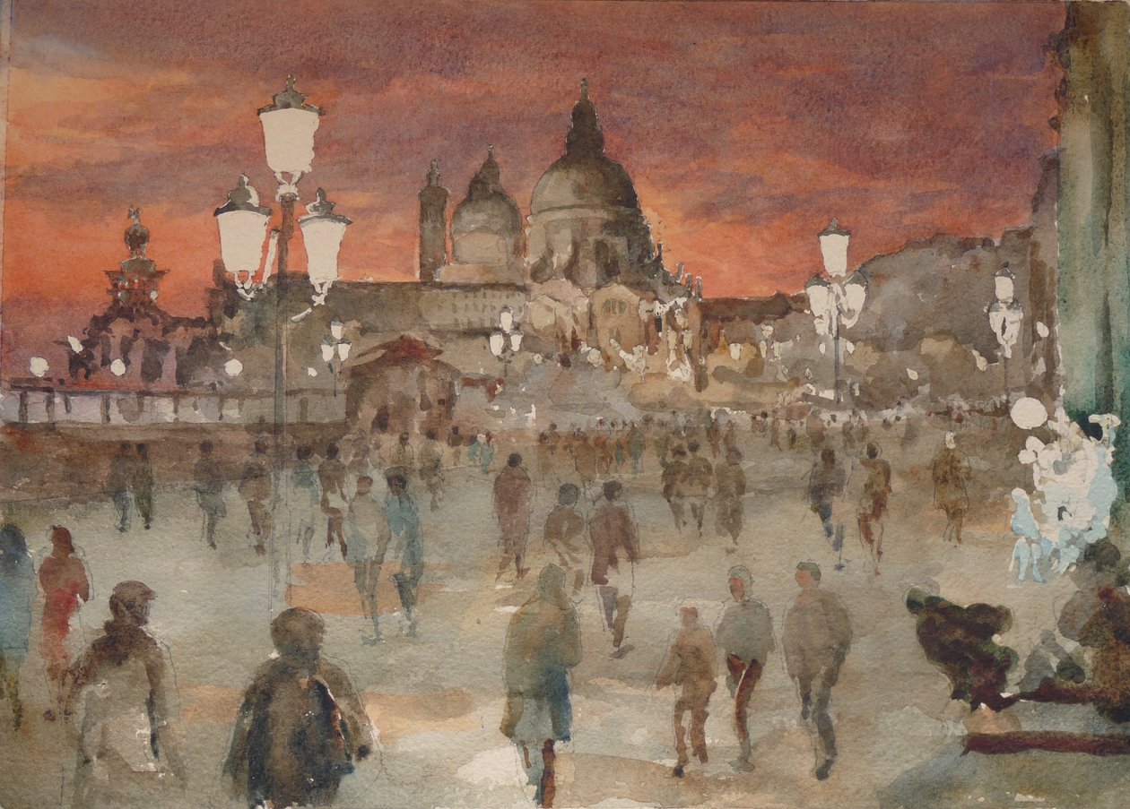 Riva Dei Schiavoni, Kerstavond, 2019 door Clive Wilson