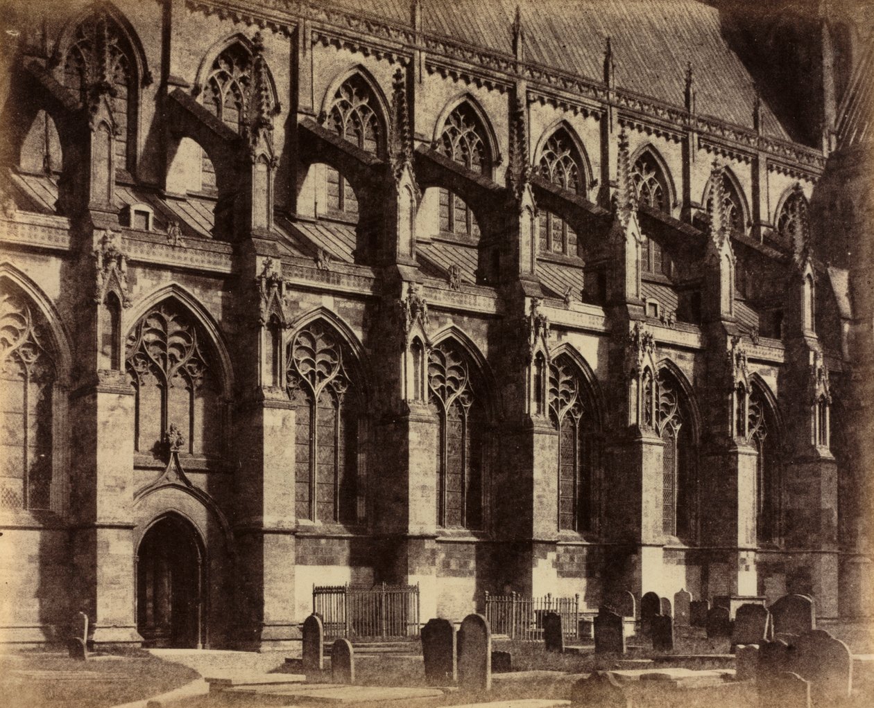 Zuidzijde Beverley Minster, 1860 door Col. Alfred Capel Cure