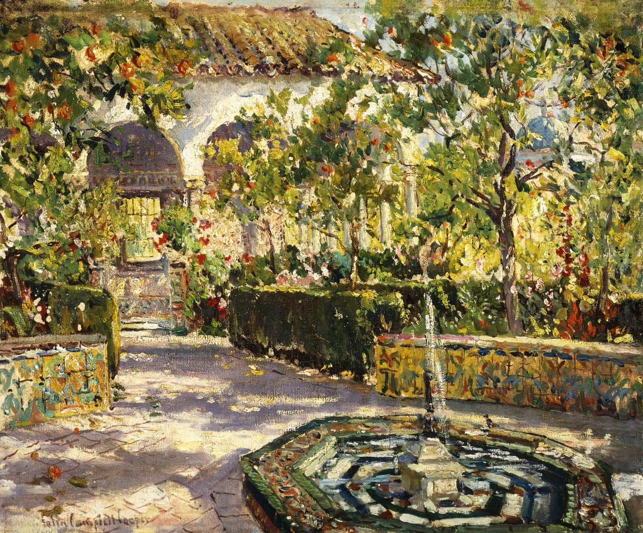 Alcazar Tuinen, Sevilla door Colin Campbell Cooper
