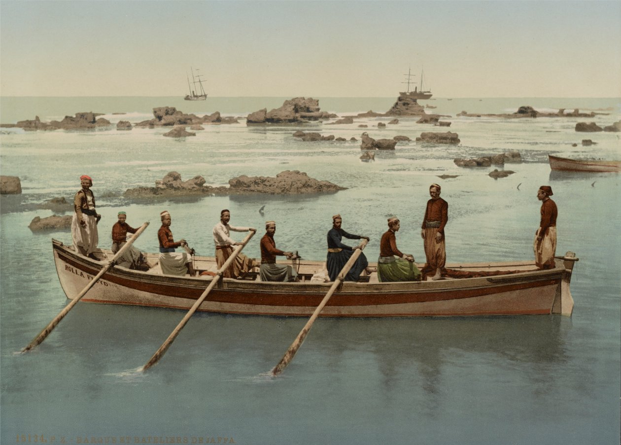 Bootmannen, Jaffa, Israël, c.1890-1906 door Company Photoglob