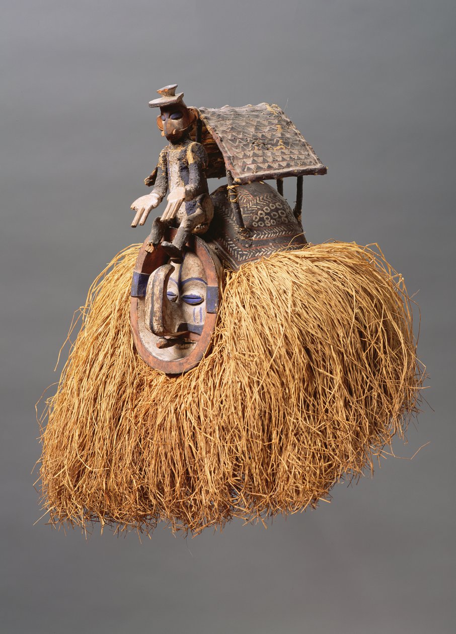 Masker (hout en vezel) door Congolese