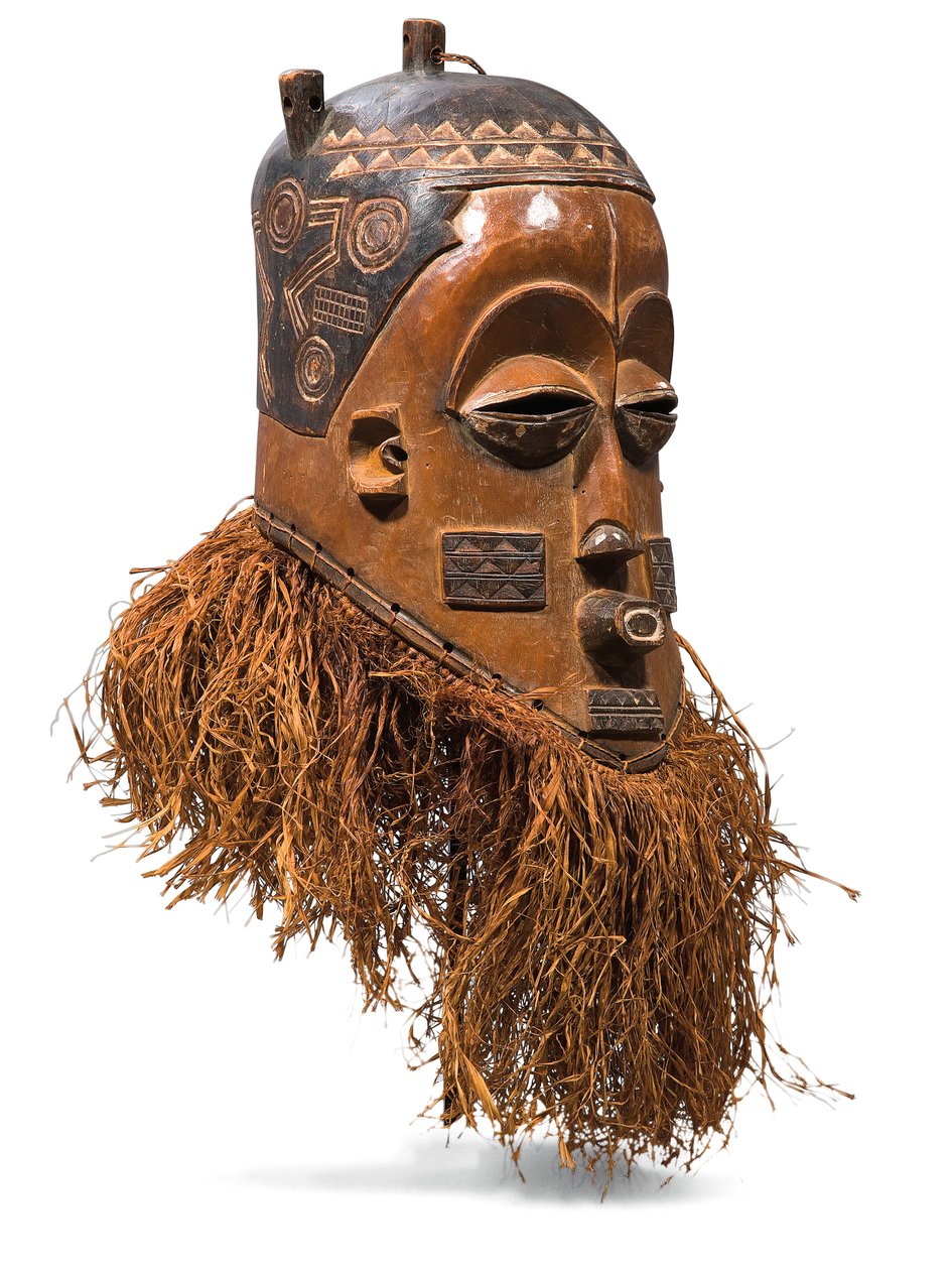 Pende helm masker door Congolese Congolese