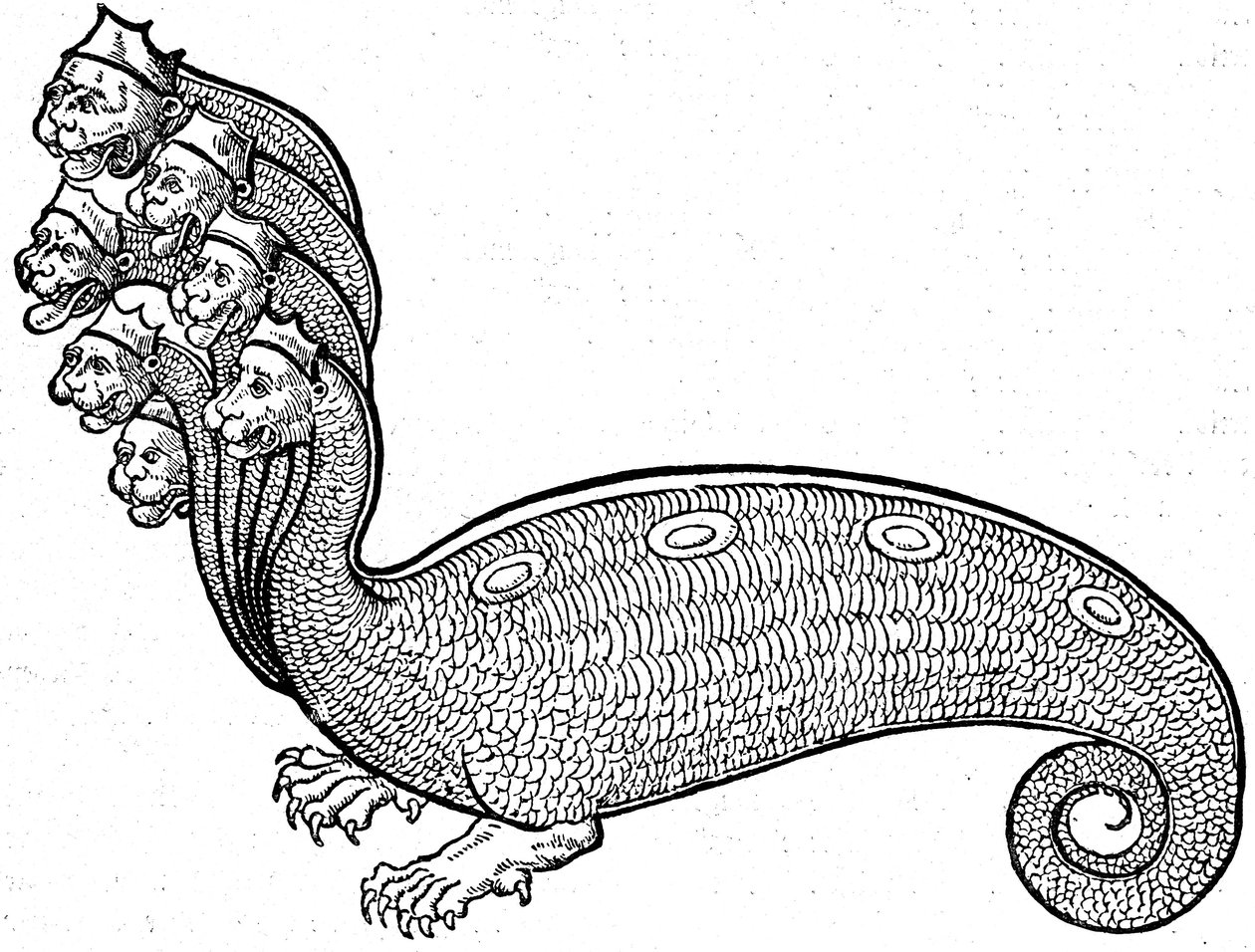 Monster Hydra door Conrad (after) Gesner