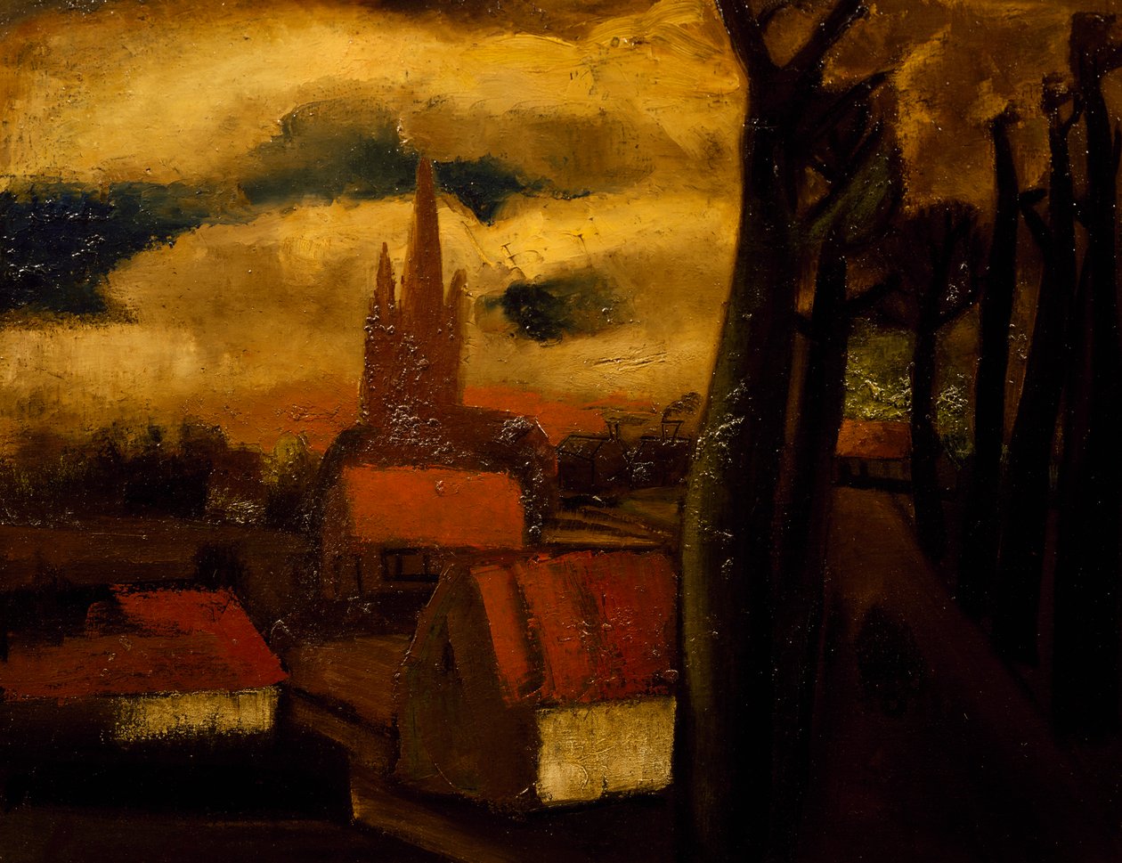 De rode daken door Constant Permeke