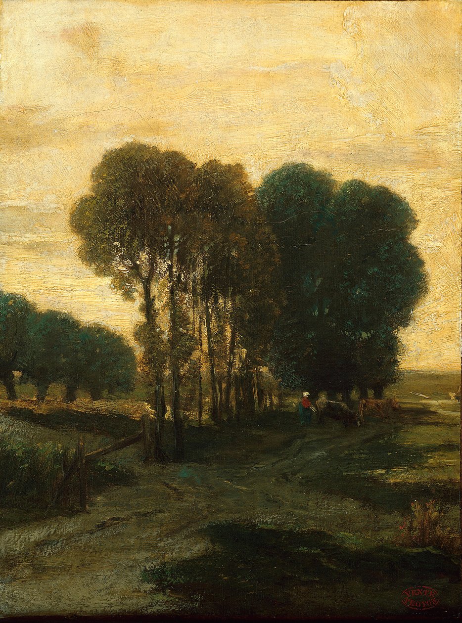 Een groep bomen, ca. 1860 door Constant Troyon