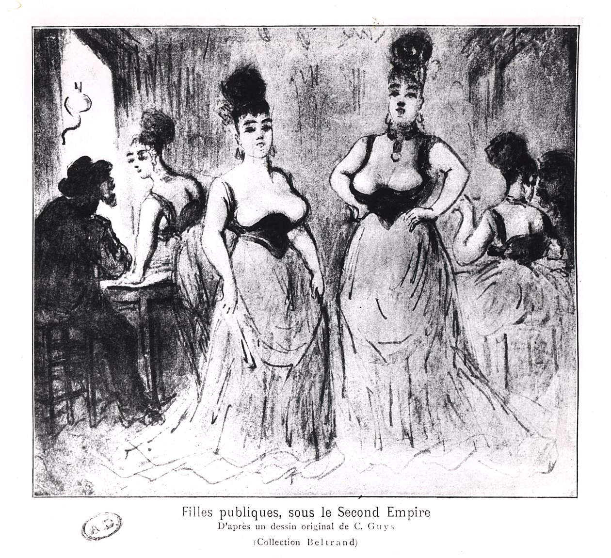 Prostituees, c.1850 door Constantin Guys