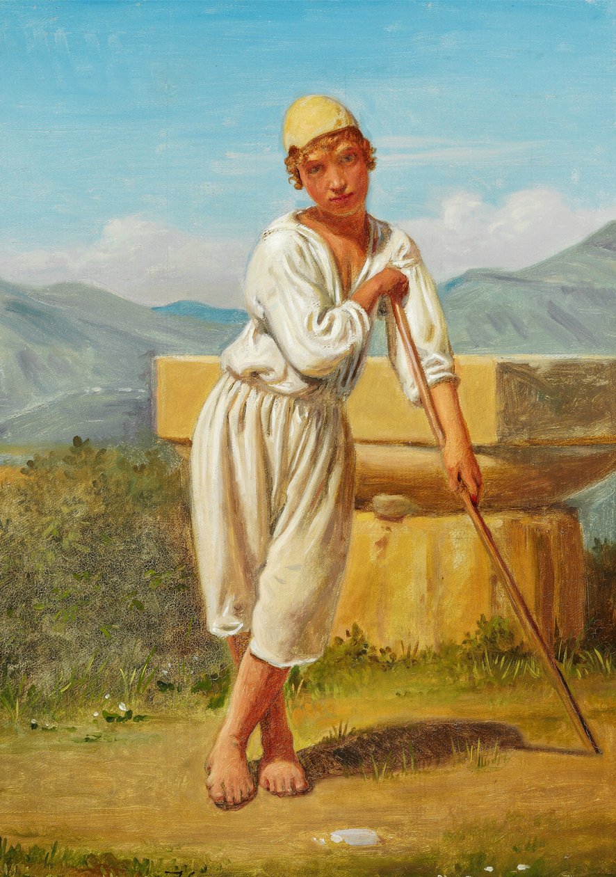 Een herdersjongen uit Pæstum door Constantin Hansen