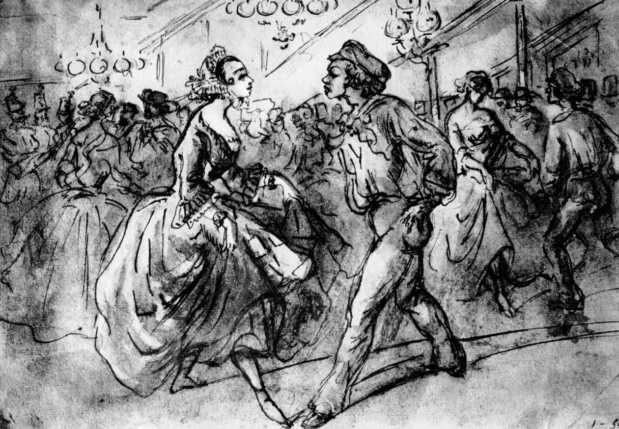Op het Bal, 19e eeuw, 1930 door Constantin Guys