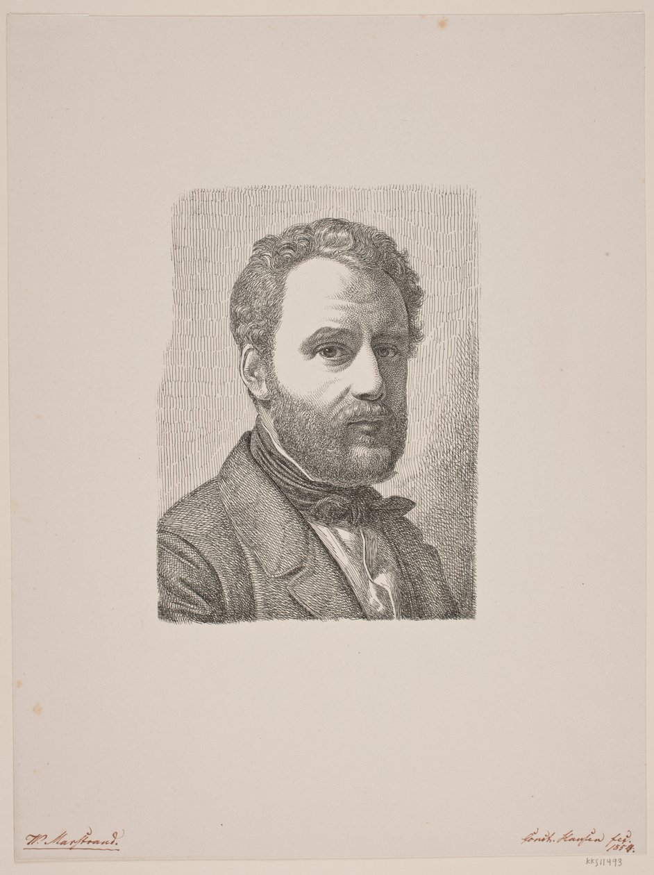 Portret van Wilhelm Marstrand door Constantin Hansen