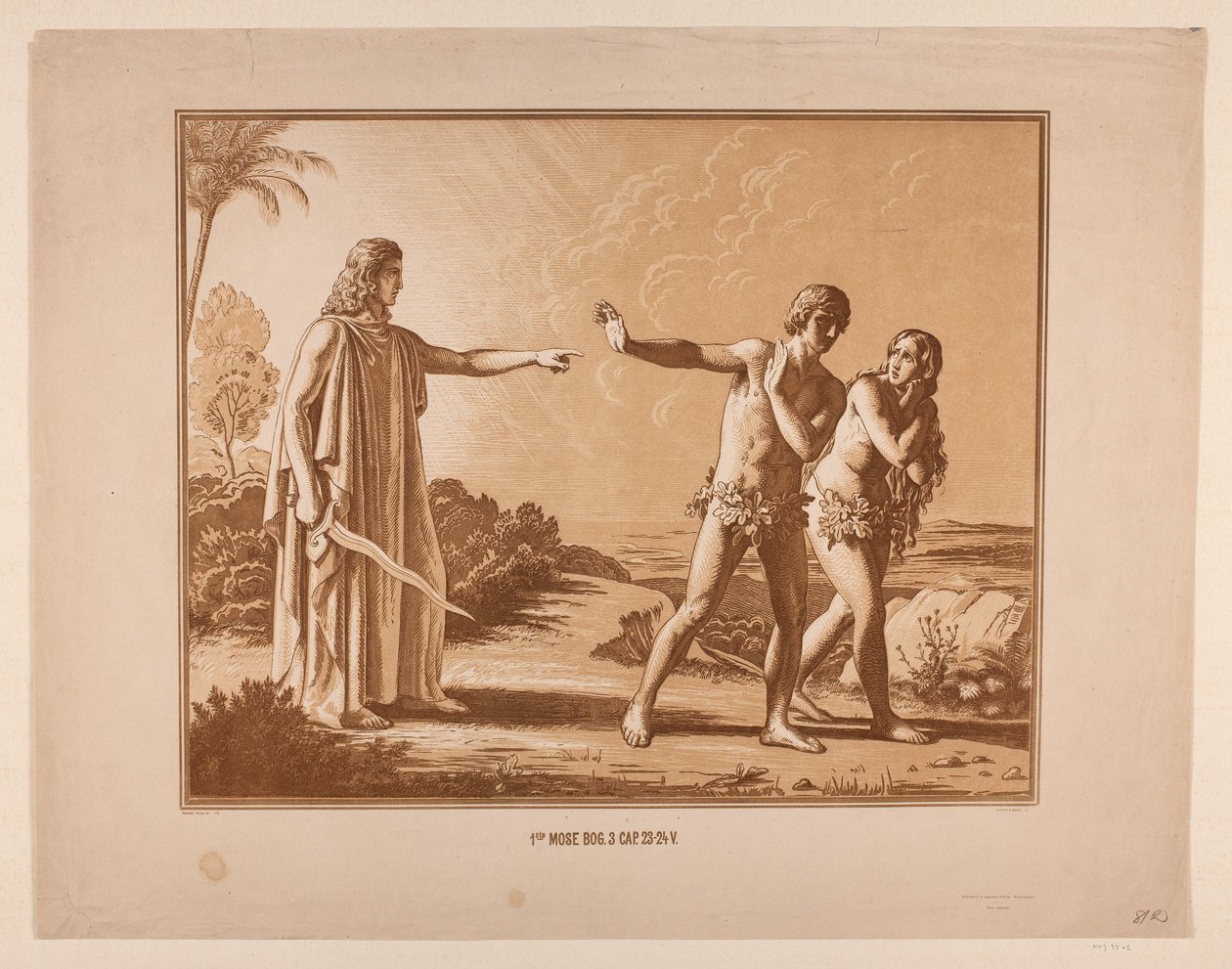 Verdrijving uit het Paradijs door Constantin Hansen