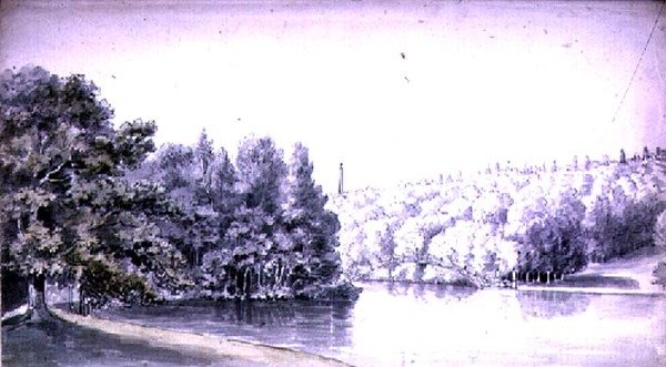 De Chinese Brug, Stourhead door Copplestone Warre Bamfylde
