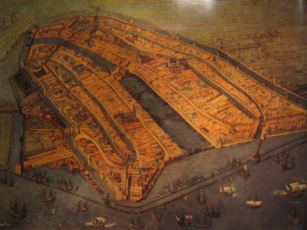 Amsterdam in vogelvlucht door Cornelis Anthonisz.