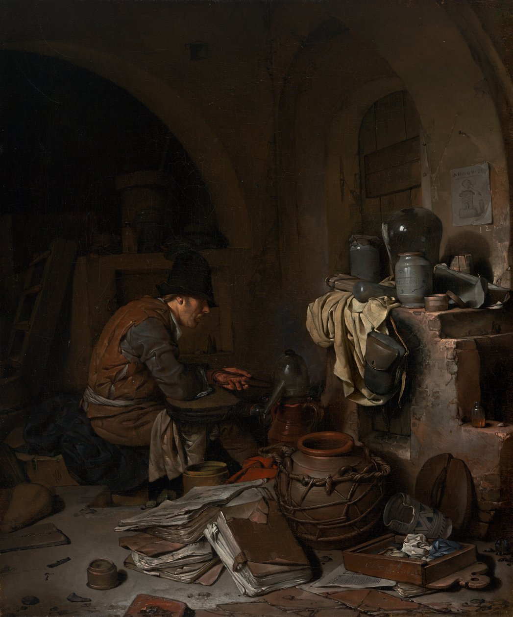 De Alchemist door Cornelis Pietersz Bega