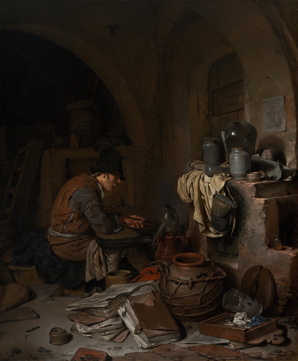 De Alchemist door Cornelis Pietersz Bega