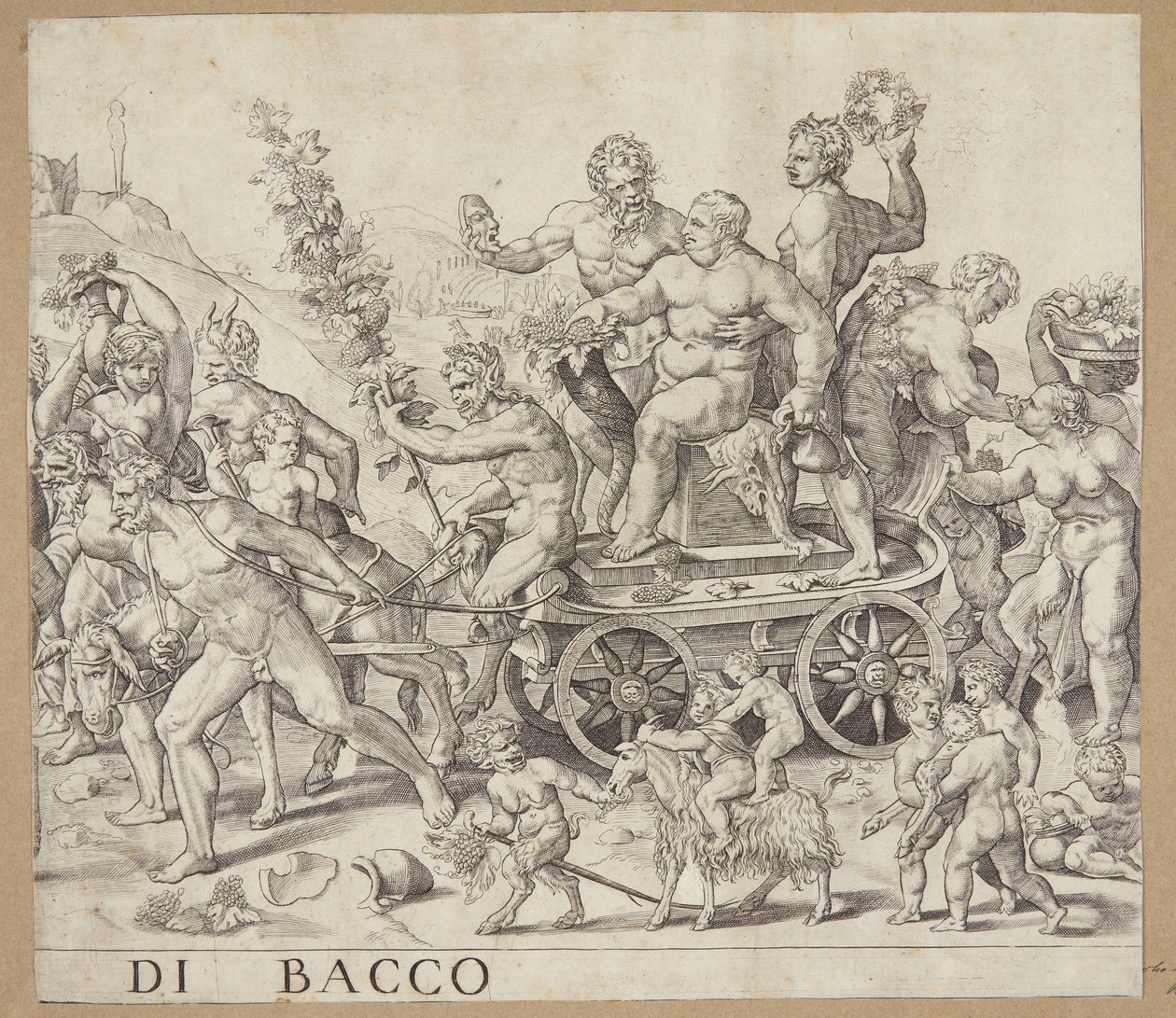 De triomf van Bacchus door Cornelis Bos
